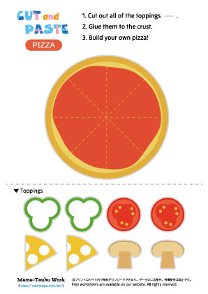 cut and paste worksheets|pizza1