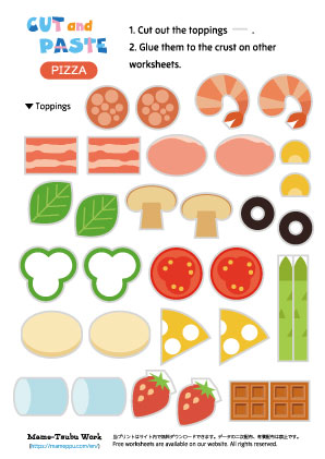 cut and paste worksheets|pizza4