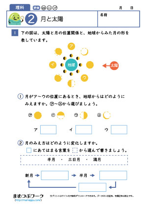 小6理科│月と太陽2