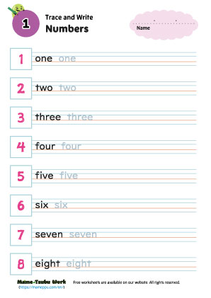 english worksheets|numbers1