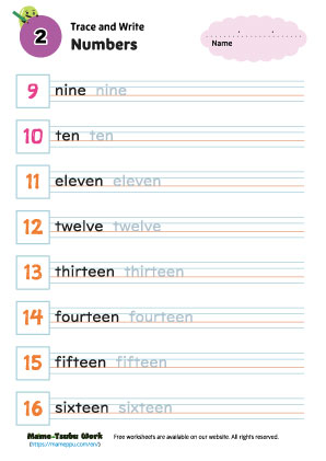 english worksheets|numbers2