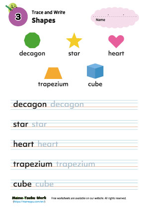 english worksheets|shapes3