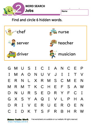 word search worksheets|jobs2