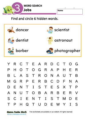 word search worksheets|jobs3