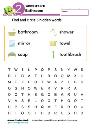 word search worksheets|bathroom2