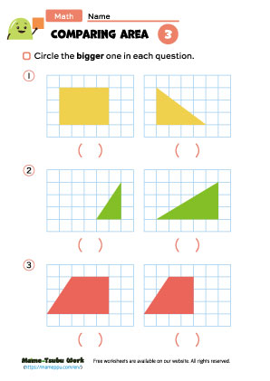 grade1 math worksheets|area3