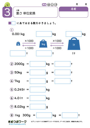 小5算数|重さ単位換算3