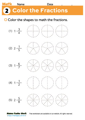 grade4 math |color fraction2
