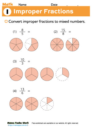 grade4 math ｜improper fraction1
