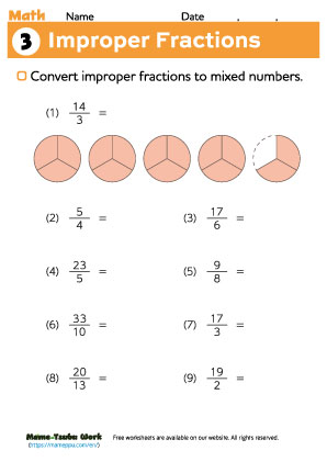 grade4 math ｜improper fraction3