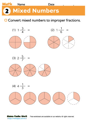 grade4 math ｜mixed fraction2