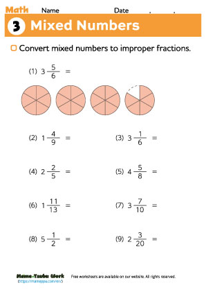 grade4 math ｜mixed fraction3