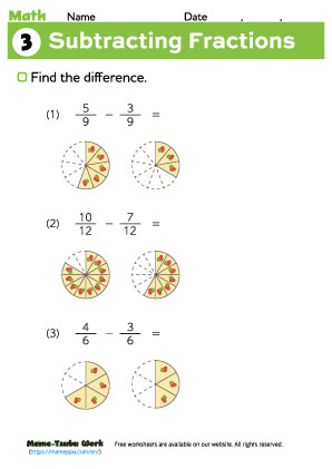 grade 3 math subtracting fractions3