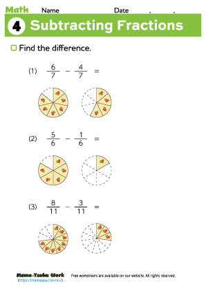 grade 3 math subtracting fractions4