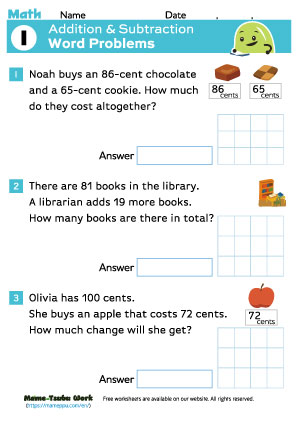 grade2 word problems worksheet1