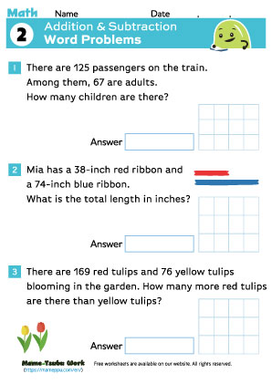 grade2 word problems worksheet2