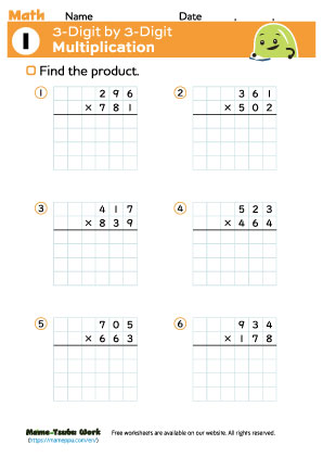 grade4 math worksheet1