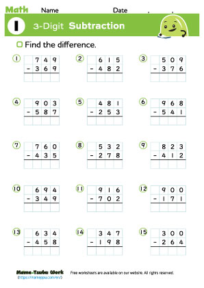 grade3 math worksheet3