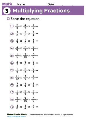 grade 6 math worksheet3