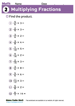 grade6 math worksheet2
