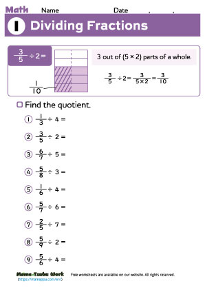 grade6 math worksheet1