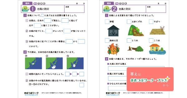 小5理科│台風と防災のサムネイル画像