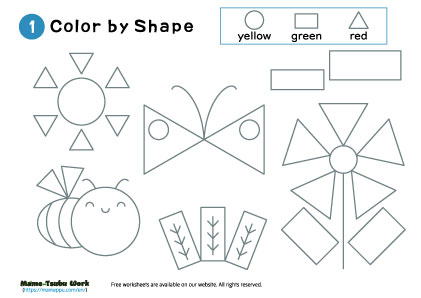 color by shape worksheet1