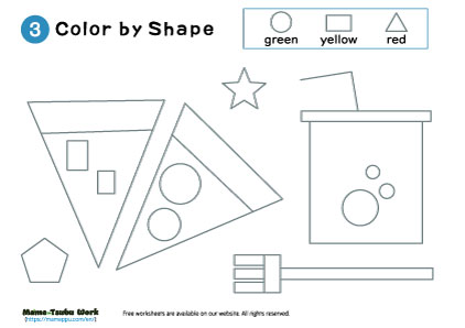 color by shape worksheet3