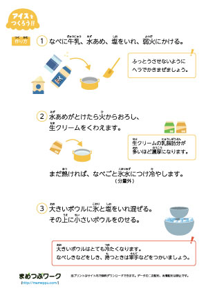 プリント｜アイスを作ろう2