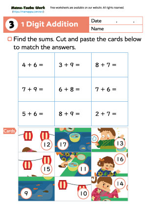 grade1 math worksheet3