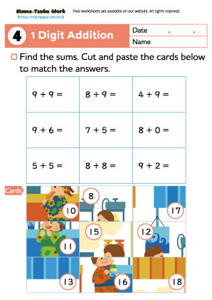 grade1 math worksheet4