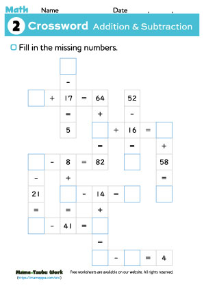 grade2 math worksheet2