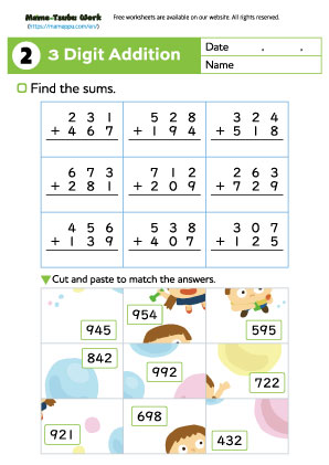 grade3 math worksheet2