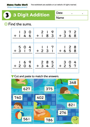 grade3 math worksheet3
