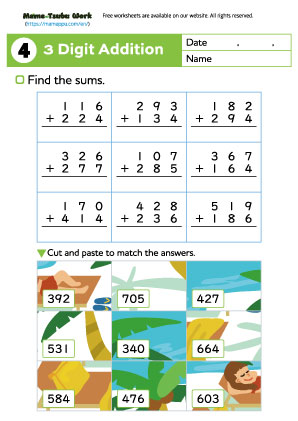 grade3 math worksheet4