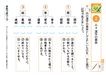 小4漢字の意味プリント2